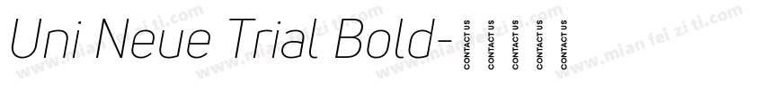 Uni Neue Trial Bold字体转换
